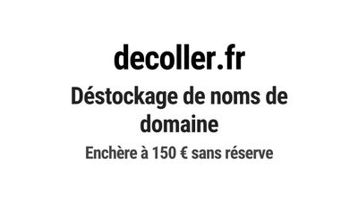Nom de domaine decoller.fr. Catégorie: Services aux entrepri…