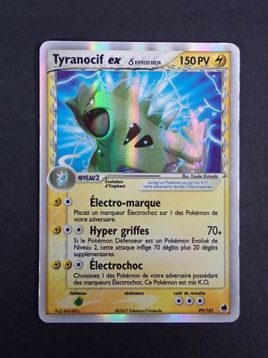 une carte sur laquelle figure l'image d'un personnage de Pokémon