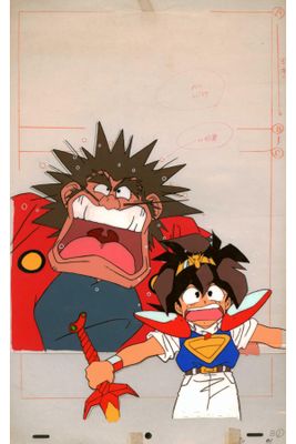 an image of a cartoon of a woman and a man with a sword