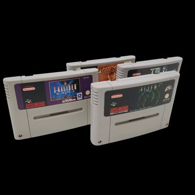 Nintendo - Super Nes - Lot de 4 jeux : Terminator 2, Indiana Jones Gre - Photo 1