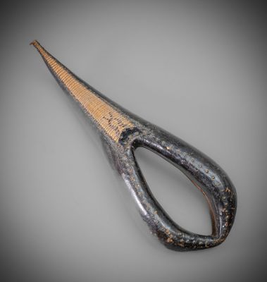 a large pair of scissors that are sitting on a table