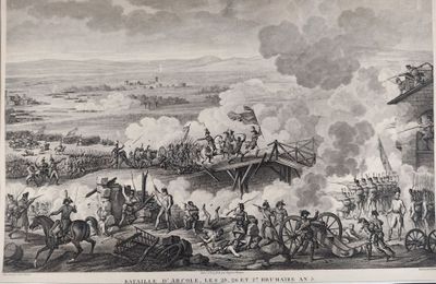 an old picture of a battle with a large group of men on horseback