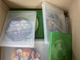 a box with a lot of dvds inside of it