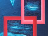 une peinture représentant une image d'une baleine dans l'océan