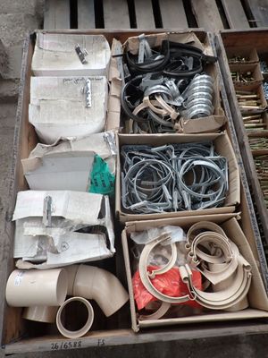 a box of assorted items sitting on a pallet