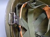 a close up of a helmet with a strap on it