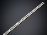 an emerald and diamond bracelet