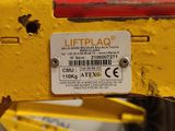 a label on the back of a forklift