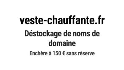 Nom de domaine veste-chauffante.