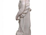 marble statue of a man with a dog on a white background