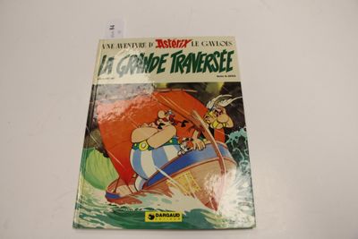 une vieille bande dessinée sur laquelle figure l'image d'un homme dans un bateau