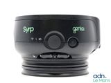 an image of a close up of a black speaker