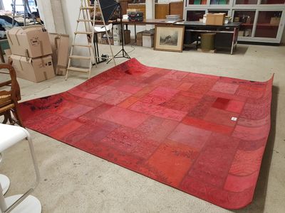 Grand tapis LIMITED EDITION (Belgique) en laine style patchw…