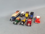 a lot of toy cars that are lined up together