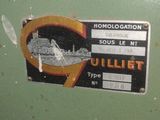 a sticker on the side of a machine that is being worked