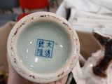 a person holding a bowl with a cat in it
