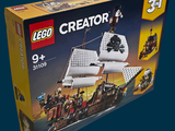 a box that has a lego pirate ship in it
