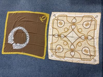 two pieces of cloth that have been stitched together