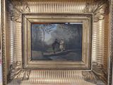 a picture of a painting of a man riding a horse