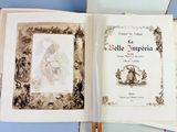 an open book with a picture of a man and a woman on it