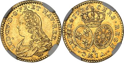 une pièce souveraine en or surmontée d'une couronne