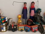 a lot of toys that are sitting on a table