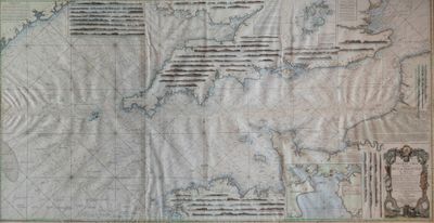 une vieille carte des États-Unis d'Amérique du Nord sur laquelle figure une file de navires