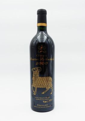PAUILLAC Château Mouton Rothschild 2000, illustration bélier…