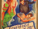 an old movie poster of a man and a woman in bed