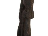 statue of a man with a hat on his head on a black base