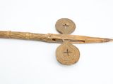 an image of a wooden pen with a cross on top of it