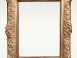a picture of a gold frame with a white background