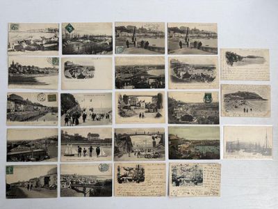 plusieurs vieilles photographies représentant des personnes et des véhicules, exposées dans un musée