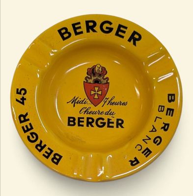 a yellow plate with a picture of a burger on it