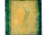 une image représentant un tableau d'une femme vêtue d'une robe verte et jaune