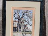 une photo d'une photo d'un arbre dans un cadre photo