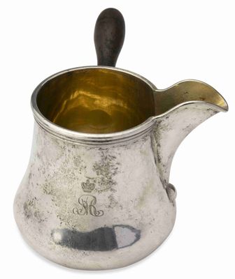 Pot À Lait EN Argent Partiellement DorÉ Avec Manche EN Bois …