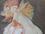 a painting of a woman holding a child in her arms