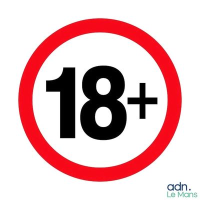 une image représentant un panneau rouge et blanc sur lequel figure le chiffre 18