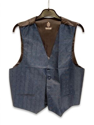 an image of a blue vest on a hanger