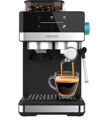 a coffee machine with a cup of coffee on top of it