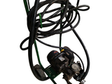 a picture of a power cord connected to a power cord