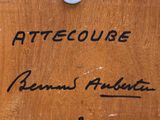 an image of a close up of a wooden box with writing on it