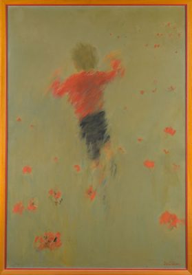 Michel DOUTRELEAU (1938-) "Enfant dans les champs", HST, SBD…