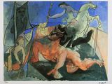 an image of a painting of a naked man on a boat