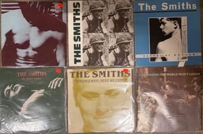 many different types of vinyl records on the table
