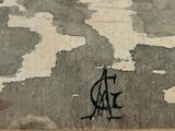 a painting of a cat and a dog on the wall