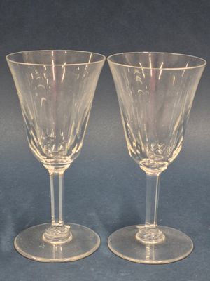 SAINT LOUIS Deux verres à eau en cristal taillé modèle "Cerd…
