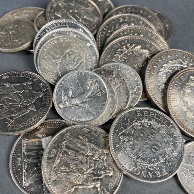 Ensemble de pièces en argent comprenant 8 pièces de 50 franc… - Photo 1