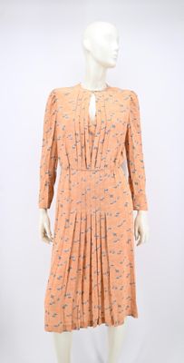 AZZARO ville - Robe partiellement plissée en crêpe de soie n…